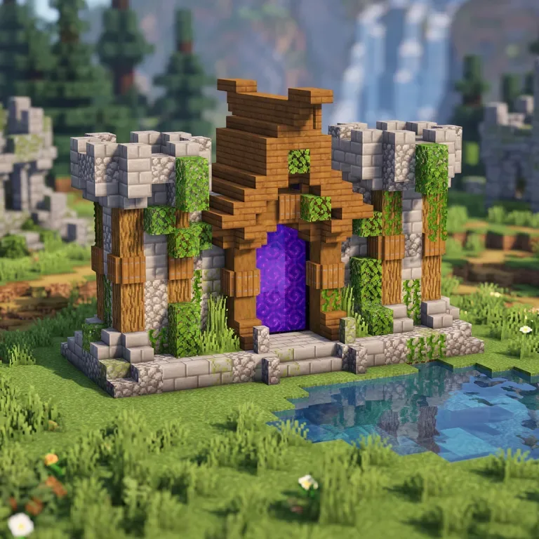 废弃地狱门（Ruined Nether Portal）建筑教程