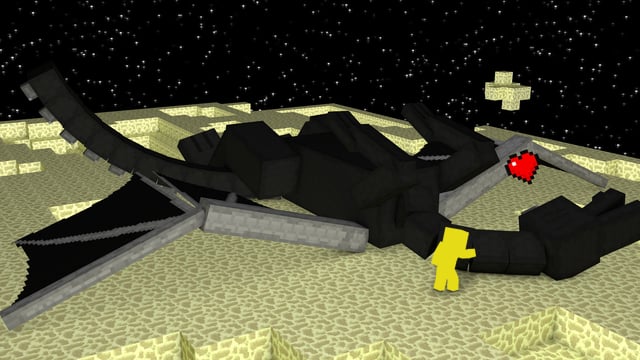 抚摸末影龙(Petting the ender dragon.)