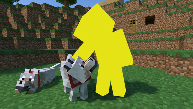 抚摸狗狗！(Petting a dog!)
