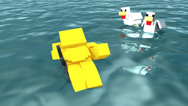 我会游泳！(I can swin!)